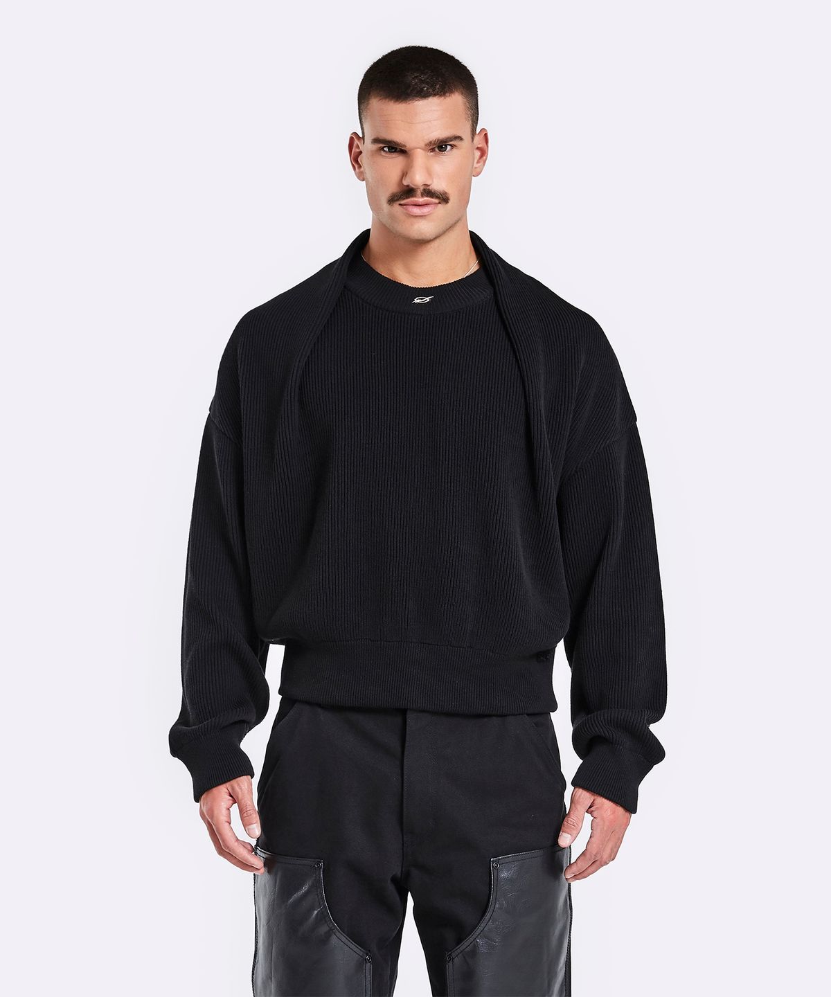 51퍼센트(51PERCENT) Shawl knit - black