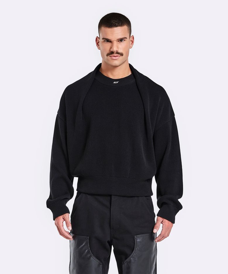 Shawl knit - black