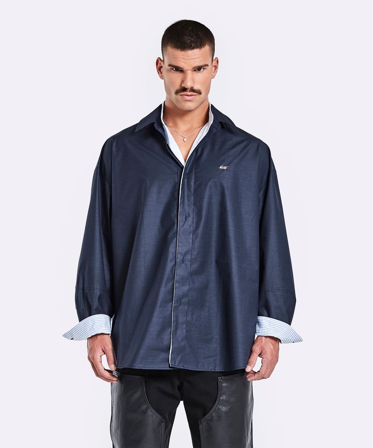 51퍼센트(51PERCENT) Layered shirt - navy