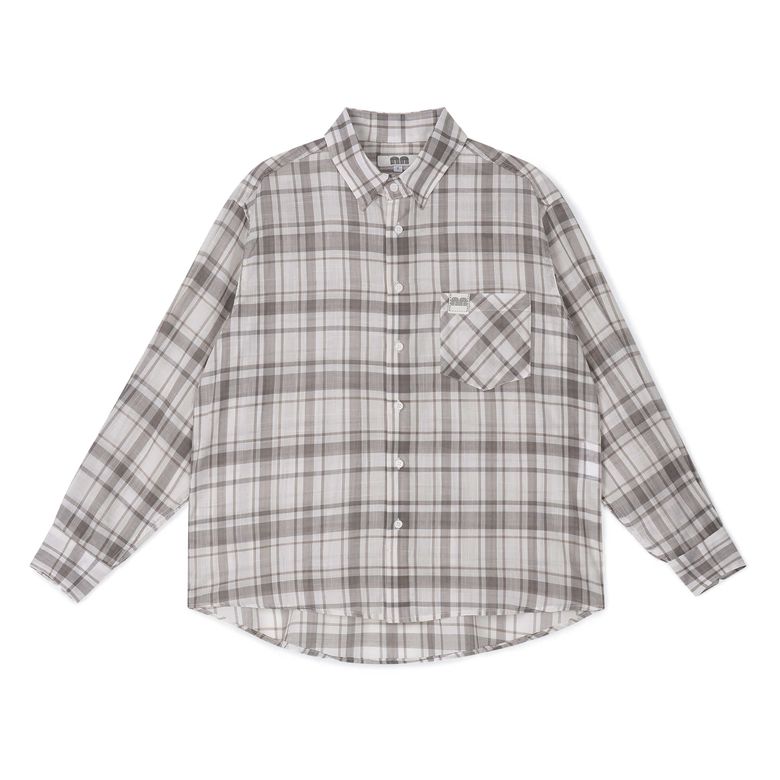 nn Label Check Shirts Grey