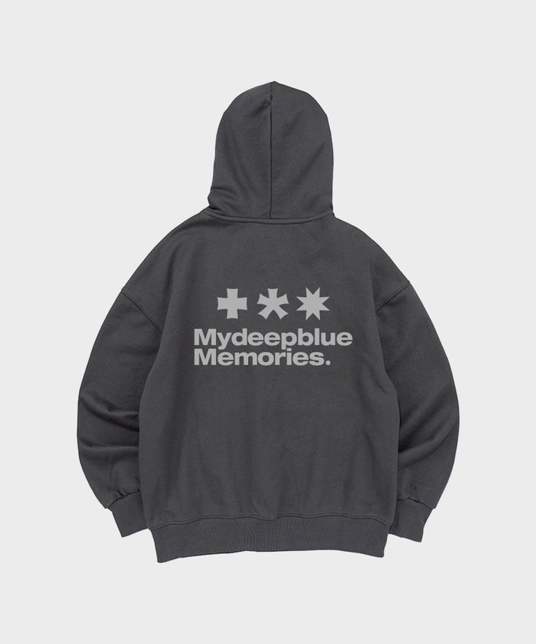 (zp) MM SYMBOL LOGO 2WAY ZIP-UP (CHARCOAL)