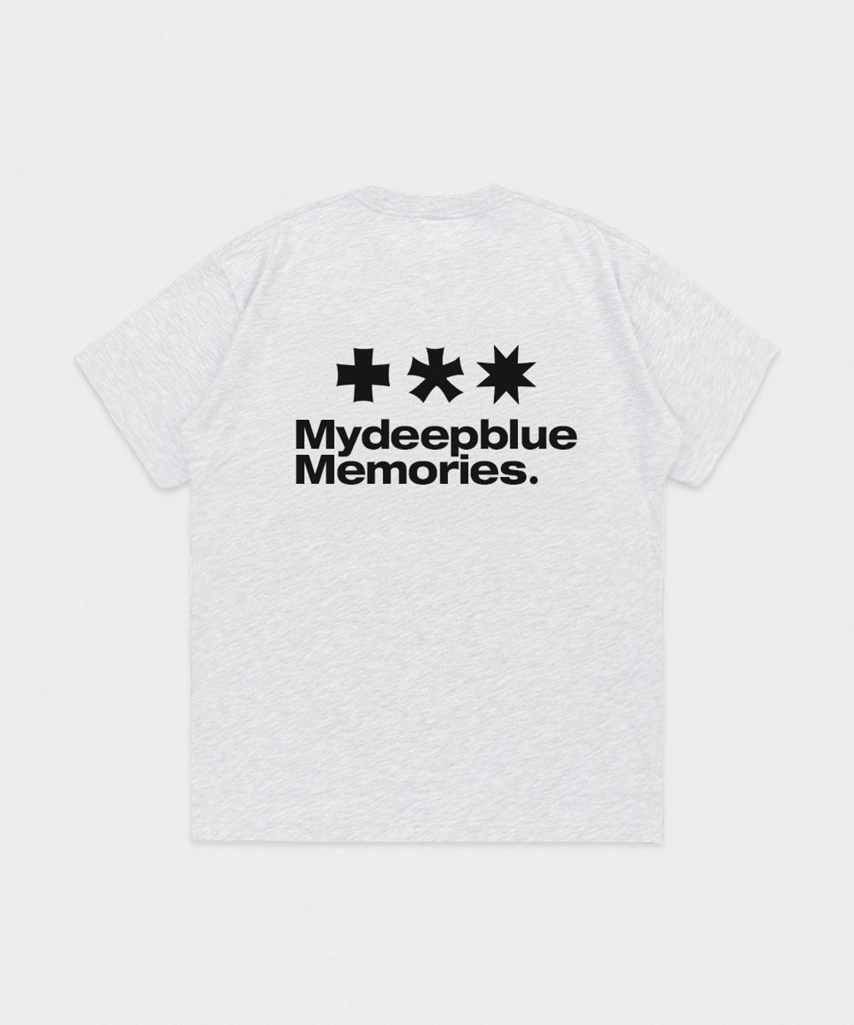 마이딥블루메모리즈(MY DEEP BLUE MEMORIES) Mm Symbol Logo T-Shirts (LIGHT GREY / BLACK)
