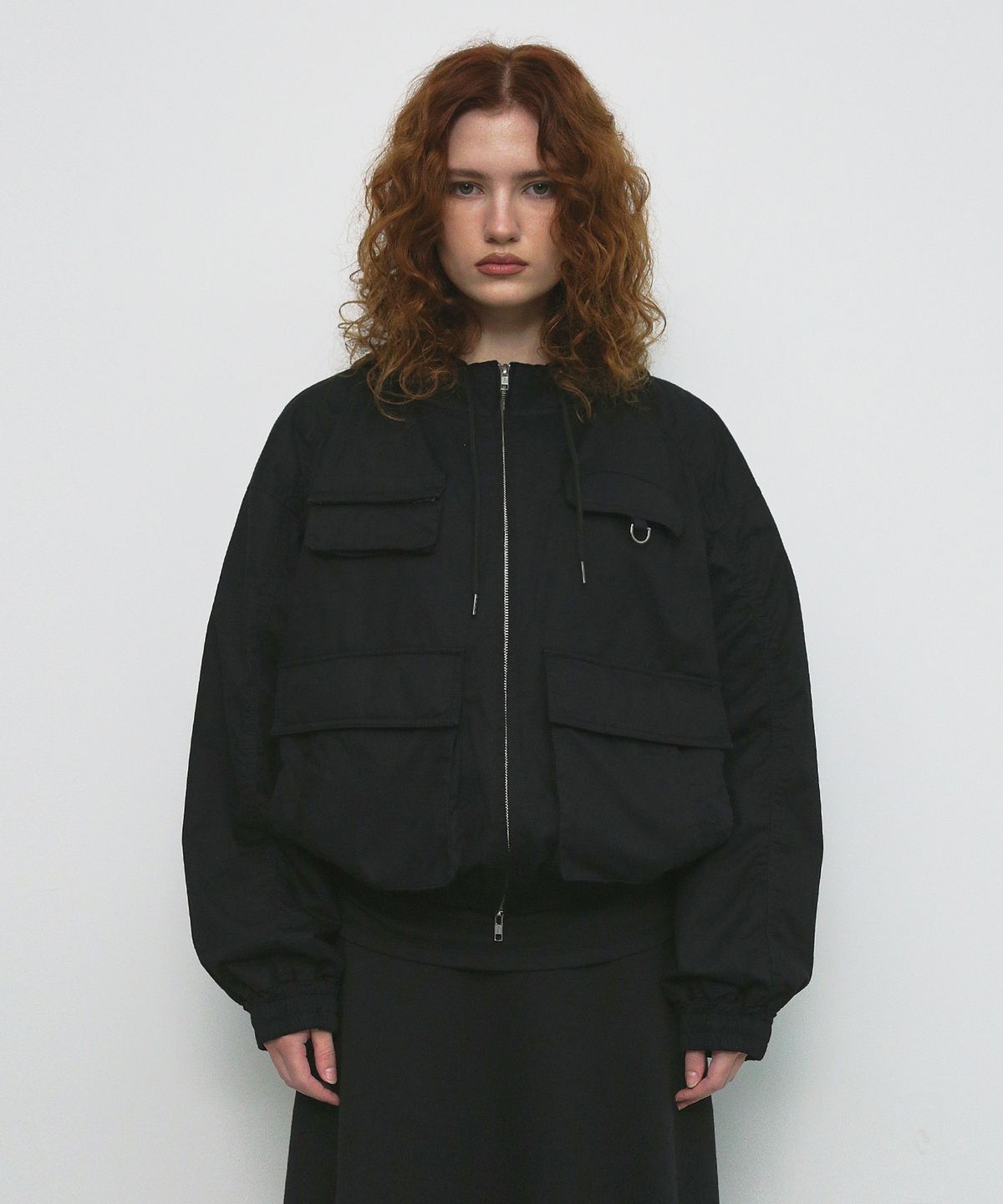 샌드릭(SANDRIC) COTTON POCKET FIELD JACKET_BLACK