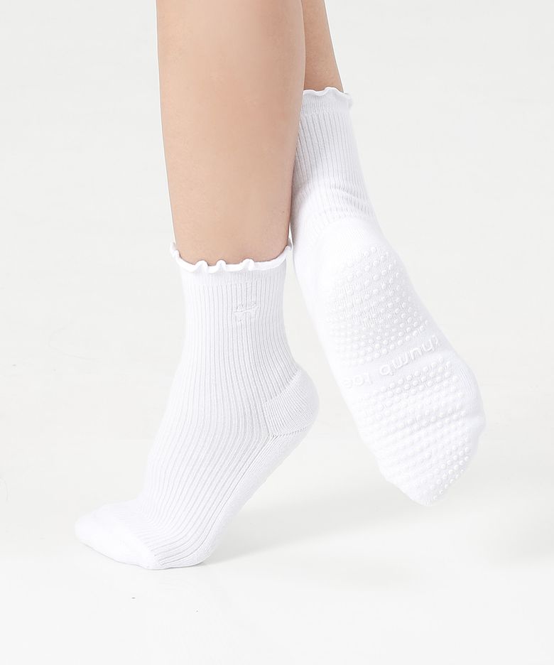 Frill Socks with Grip 스포츠 쿠션 크루삭스 무봉제 심리스 양말