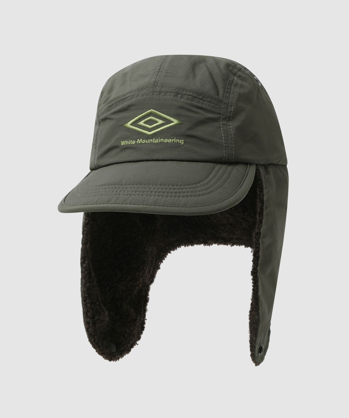 엄브로(UMBRO) [Umbro X White Mountaineering] 플라이트 이어플랩 캡 카키(UQ313CCP90)
