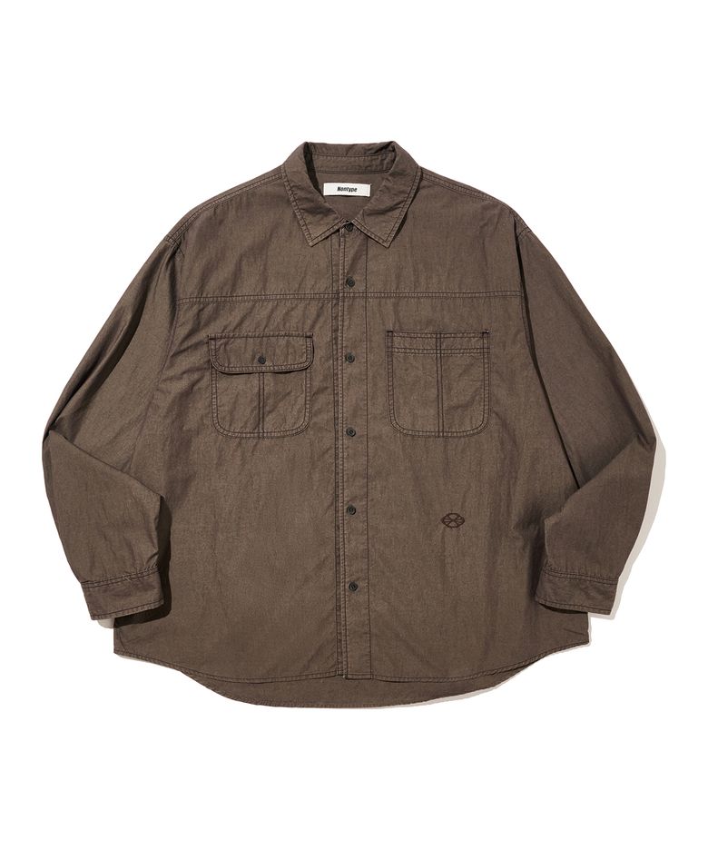 CROSS SECTOR SHIRTS(WASHED CHARCOAL)