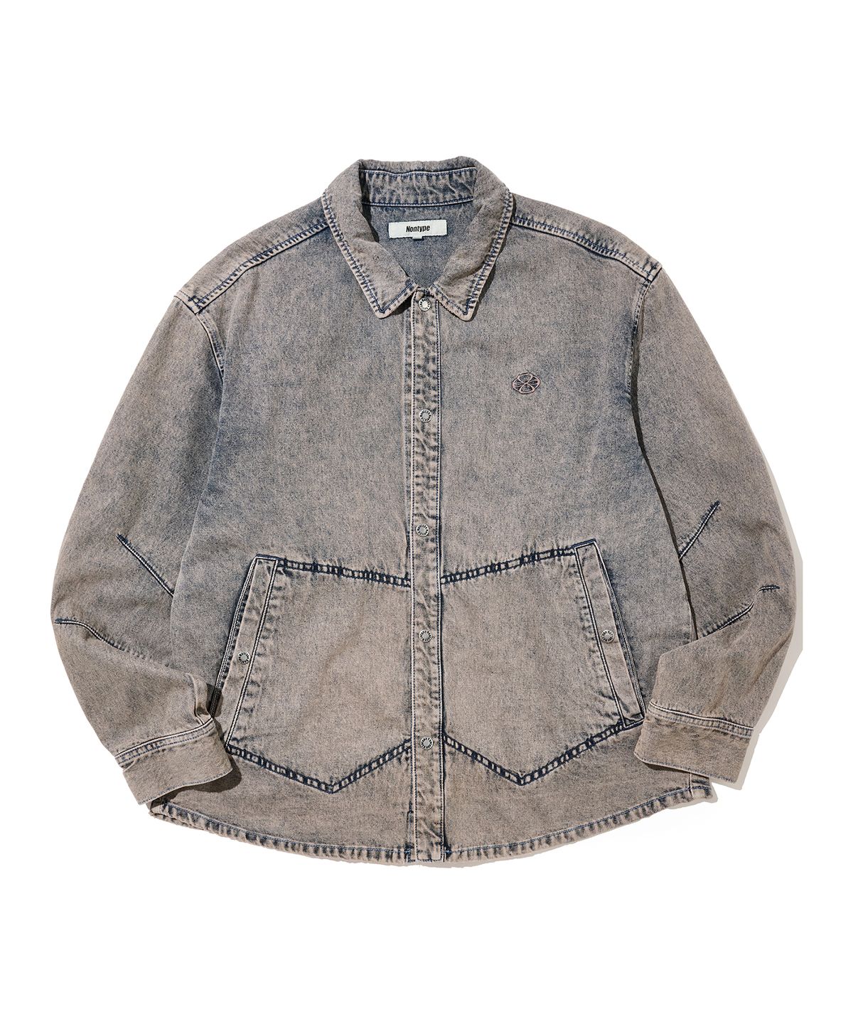 논타입(NONTYPE) VTG POLYGON DENIM SHIRTS( (VINTAGE BLUE)