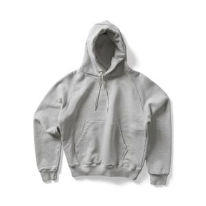 코튼 플레인 스웻 후드 - 멜란지그레이