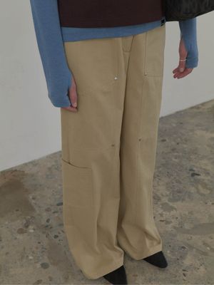 Cotton Wide Cargo Pants VW5AL363_2color
