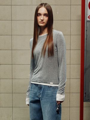 (컬러추가) Solid Double-Layered T-Shirts VW5AE133_4color