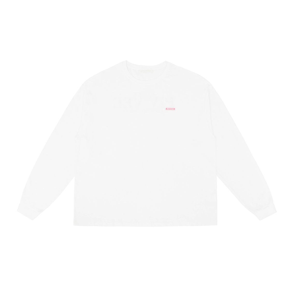 피브비(PIV’VEE) Square Logo Long Sleeve T-shirt (cloud white)