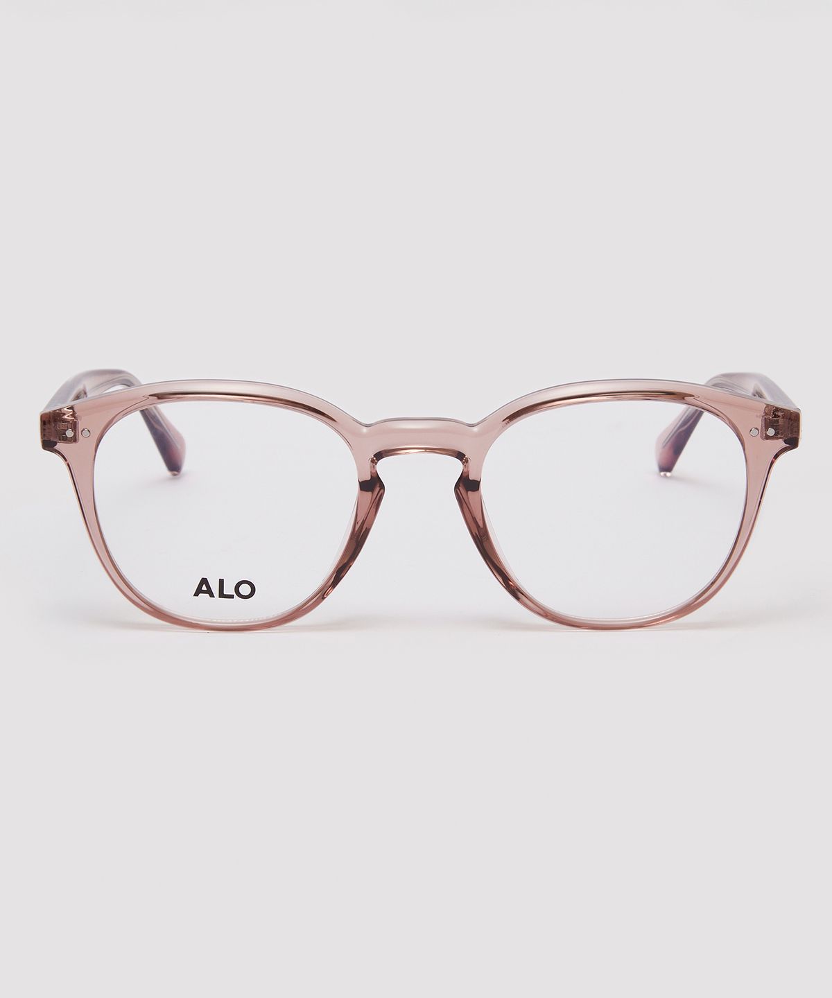 알로아이웨어(ALO EYEWEAR) [Essential] AL5502 1616G 세미오버라운드 투명 브라운 안경테 블루라이트 차단 렌즈 선택