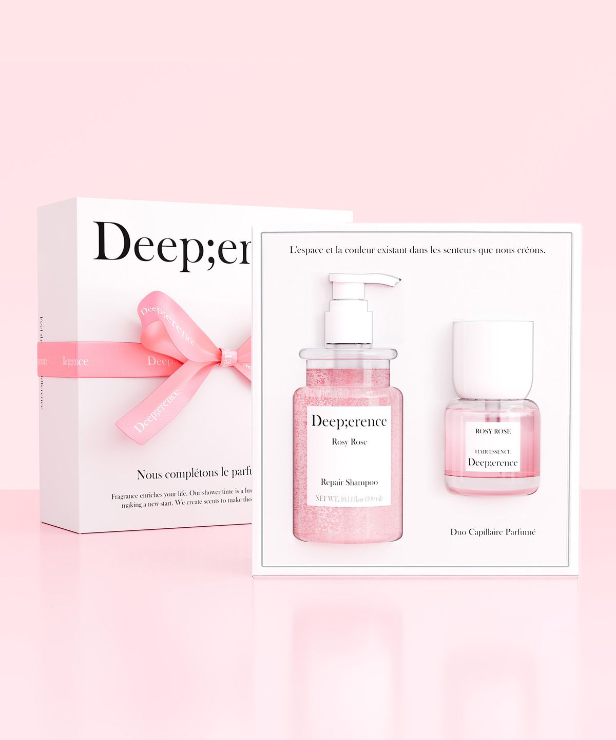 딥퍼랑스(DEEPERENCE) [선물포장] 퍼퓸 헤어 샴푸 & 헤어 오일에센스 듀오세트 택1