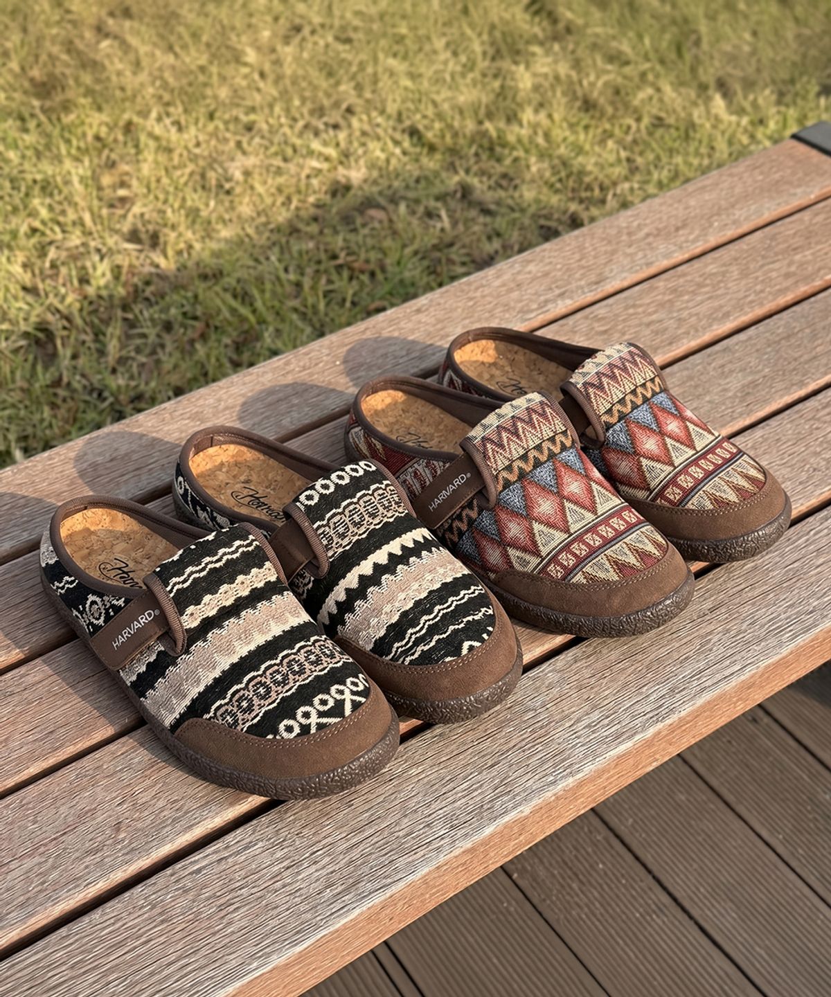 하버드 슈즈(HARVARD SHOES) 자카드 뮬 클래식 블로퍼 2 Color