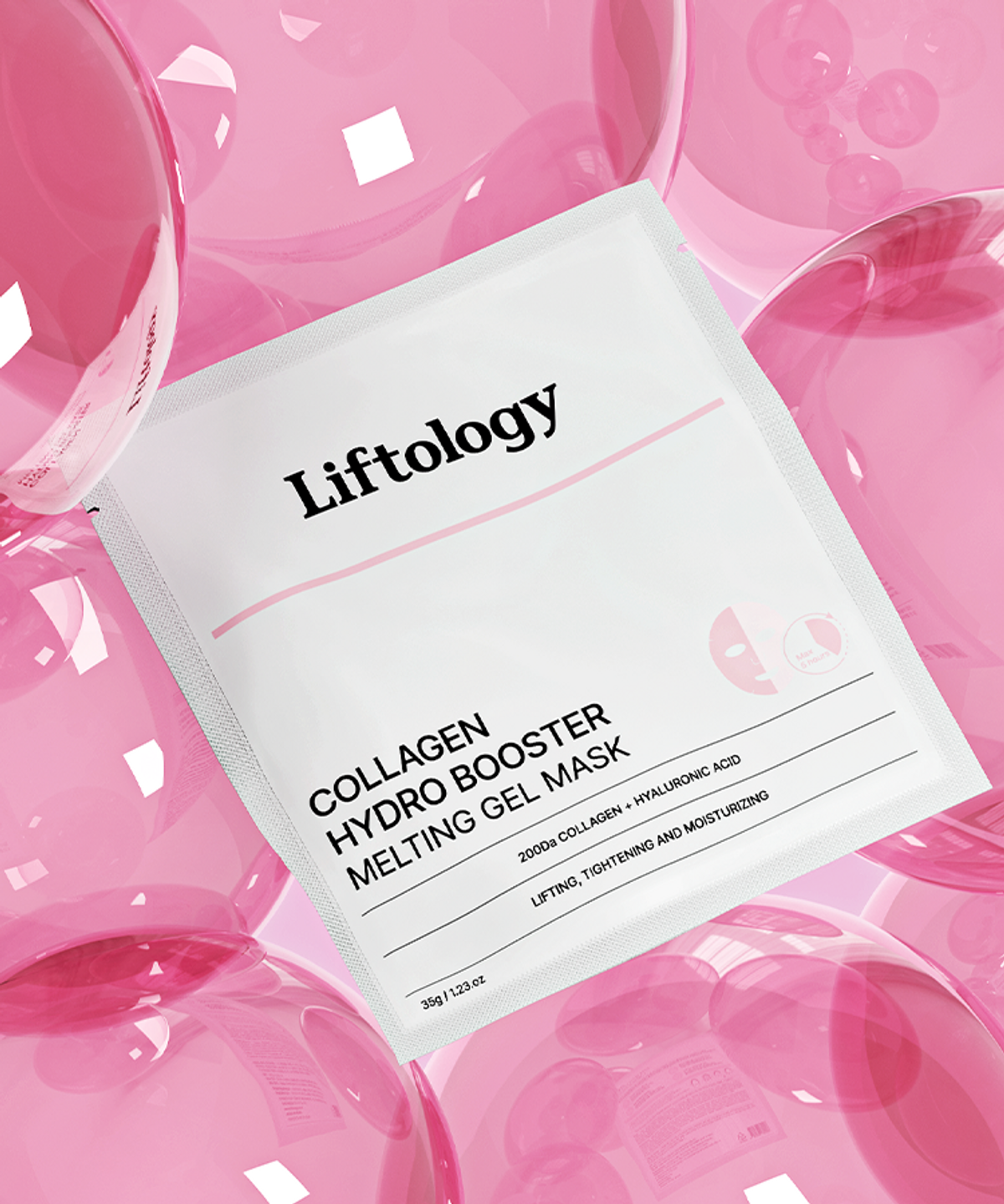 리프톨로지(LIFTOLOGY) 콜라겐 하이드로부스터 멜팅 겔 마스크 [4매입]