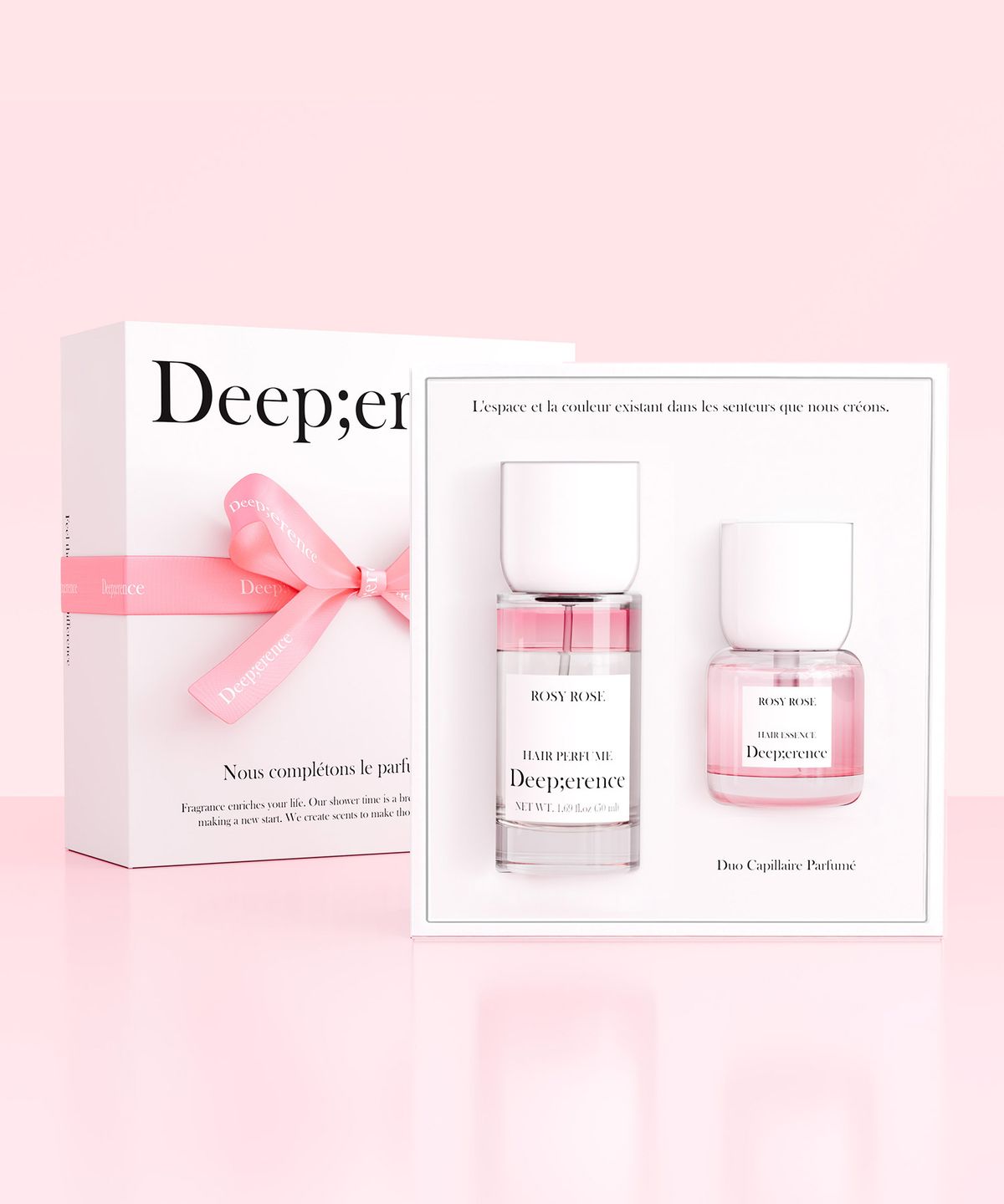 딥퍼랑스(DEEPERENCE) [선물포장] 퍼퓸 헤어 오일에센스 & 헤어 미스트 50ml 듀오세트 택1