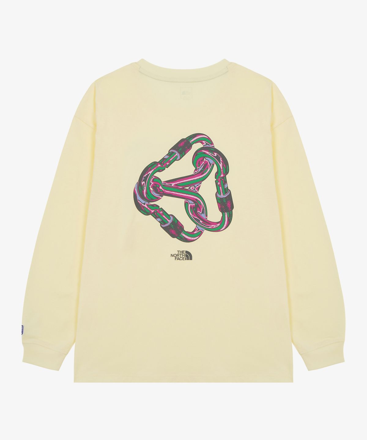 노스페이스(THE NORTH FACE) NT7TR70C 남성 카라비너 긴팔 티셔츠 PASTEL_YELLOW