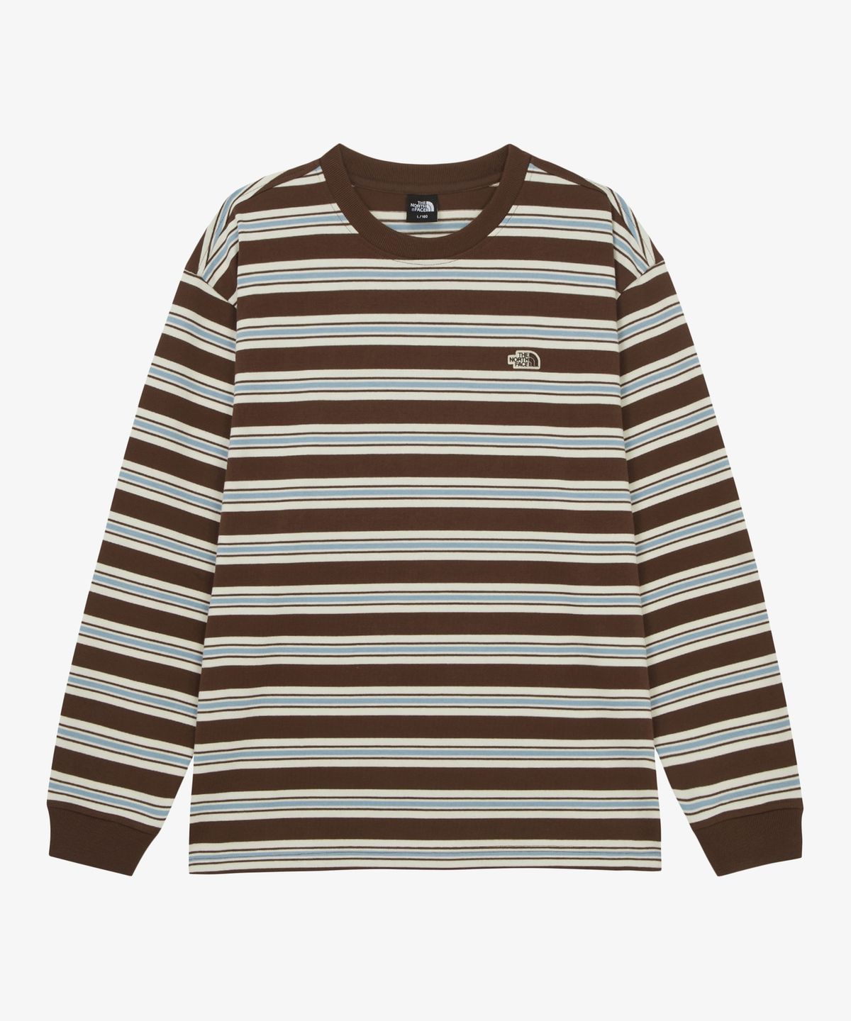 노스페이스(THE NORTH FACE) NT7TR56B 남성 이지온 스트라이프 긴팔 티셔츠 BRICK