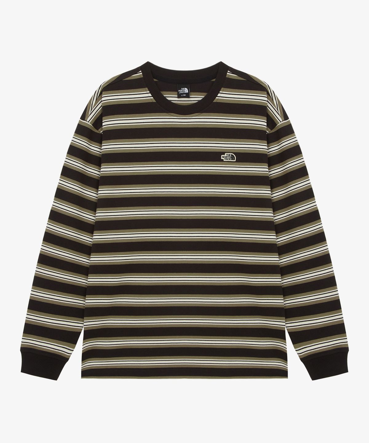 노스페이스(THE NORTH FACE) NT7TR56A 남성 이지온 스트라이프 긴팔 티셔츠 BLACK