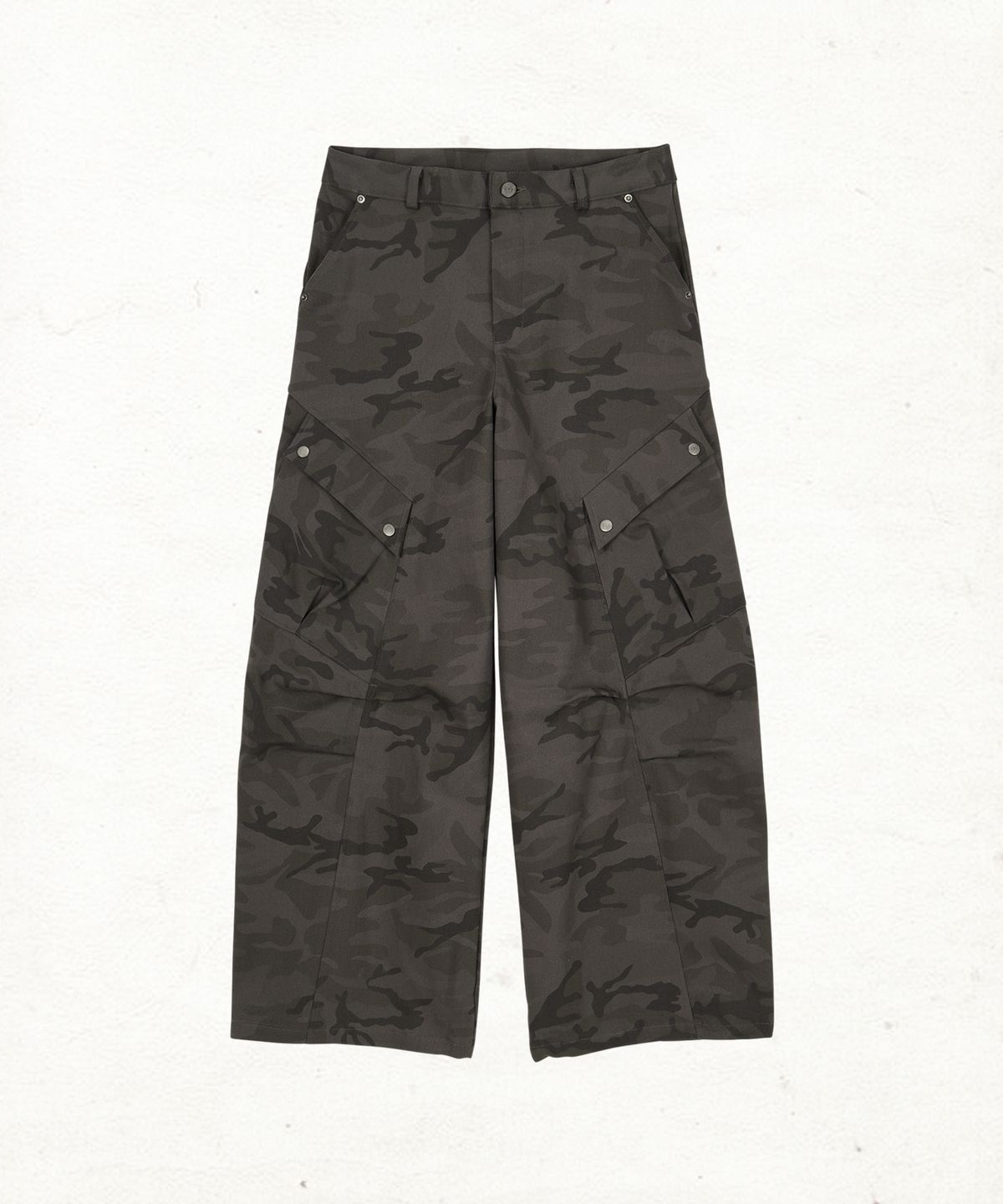 단델(DANDEL) DD camo pin-tuck cargo pants (DARK GREY)