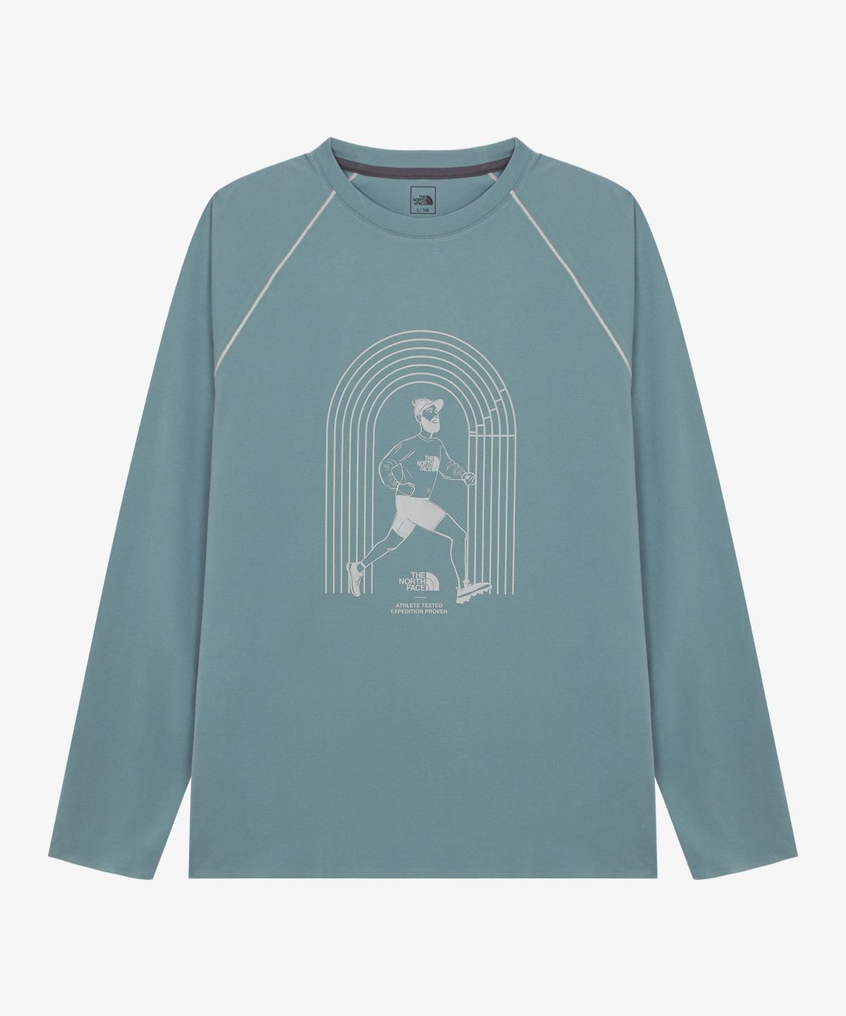 노스페이스(THE NORTH FACE) NT7TR51C 남성 살리오 긴팔 티셔츠 GRAYISH_BLUE
