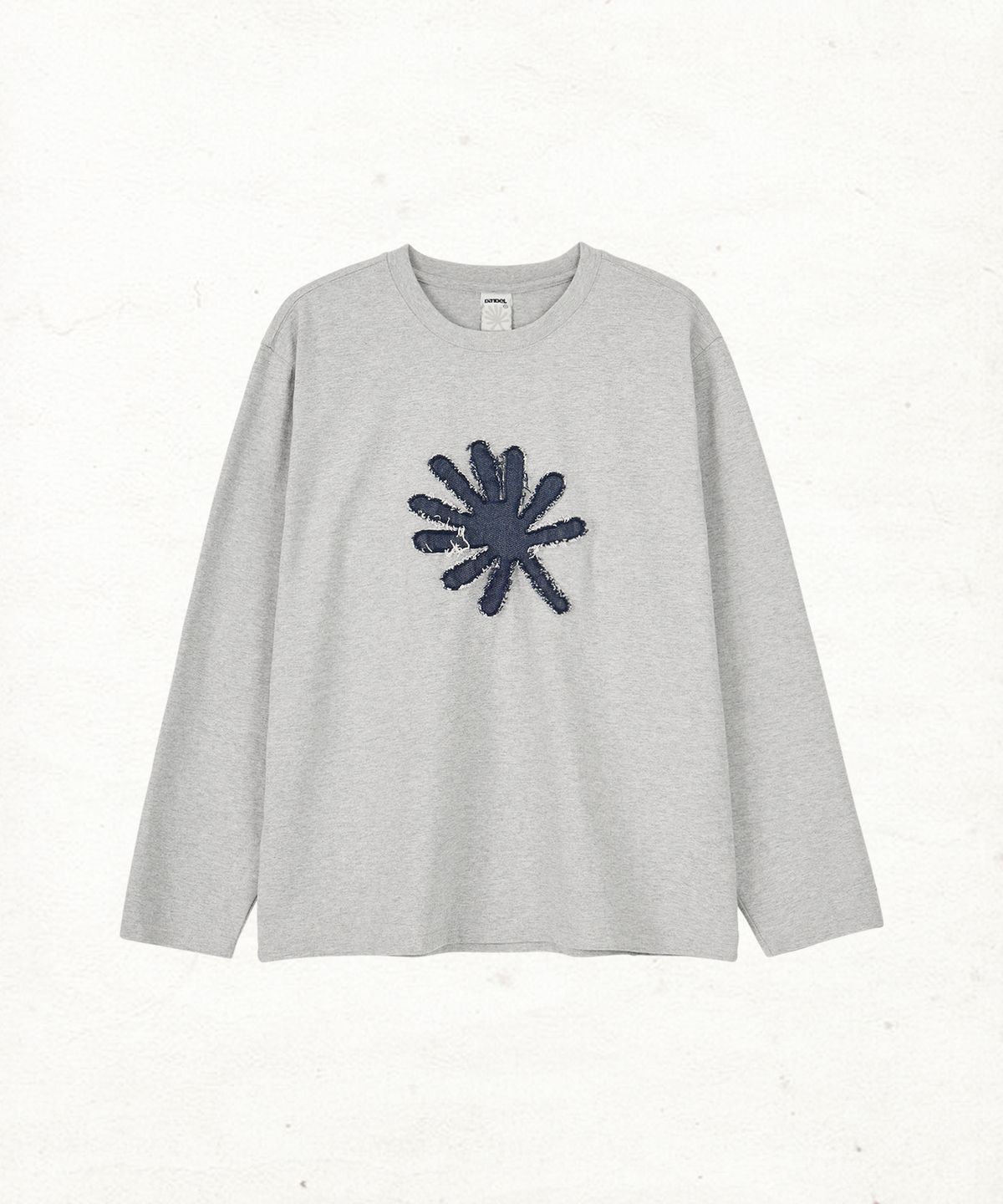 단델(DANDEL) DD symbol applique long sleeve (GREY)