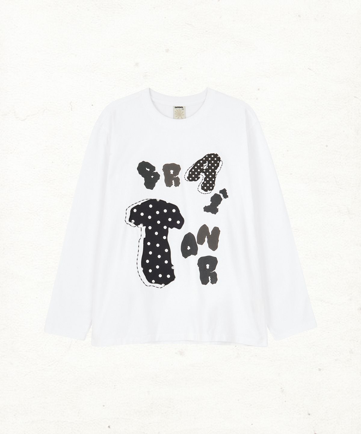 단델(DANDEL) DD rot applique long sleeve (WHITE)