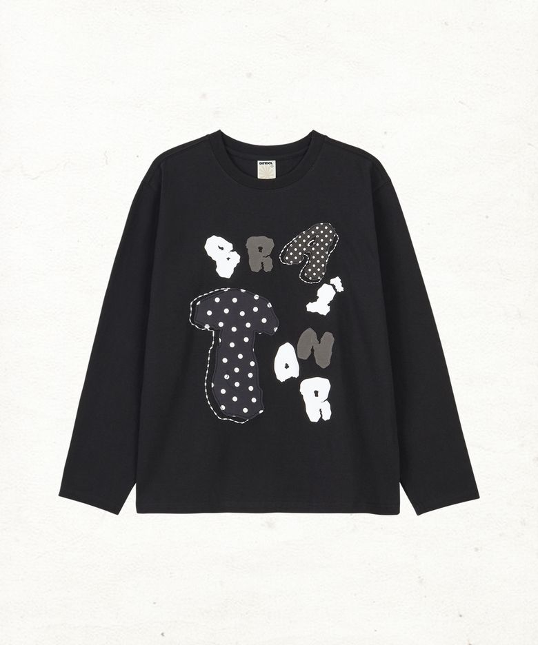 DD rot applique long sleeve (BLACK)