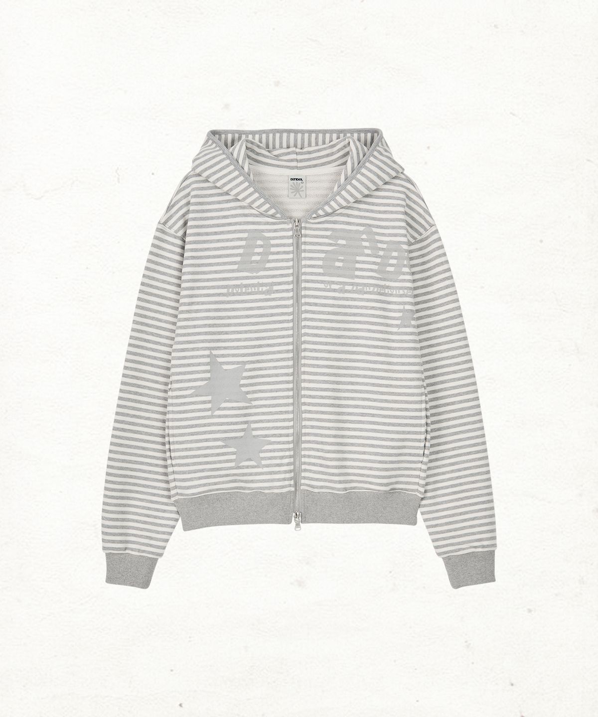 단델(DANDEL) DD type stripe hoodie zip-up (IVORY)