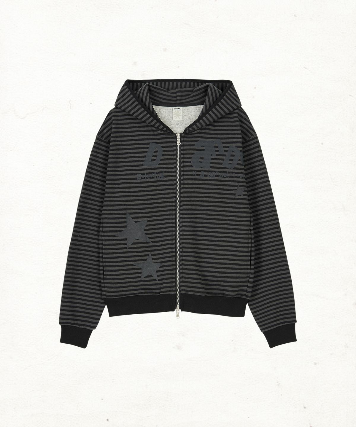 단델(DANDEL) DD type stripe hoodie zip-up (BLACK)