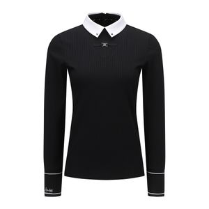 W STRIPE TEXTURED L/TS_BK