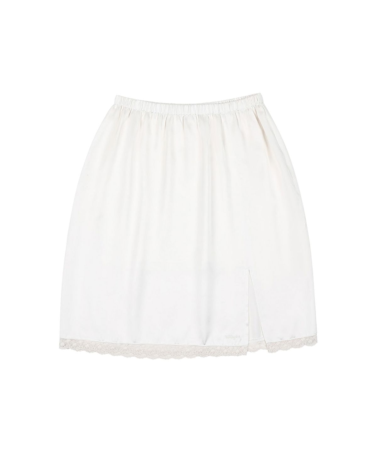 라츠유(LOTSYOU) lotsyou_Alyssa Satin Skirt Ivory