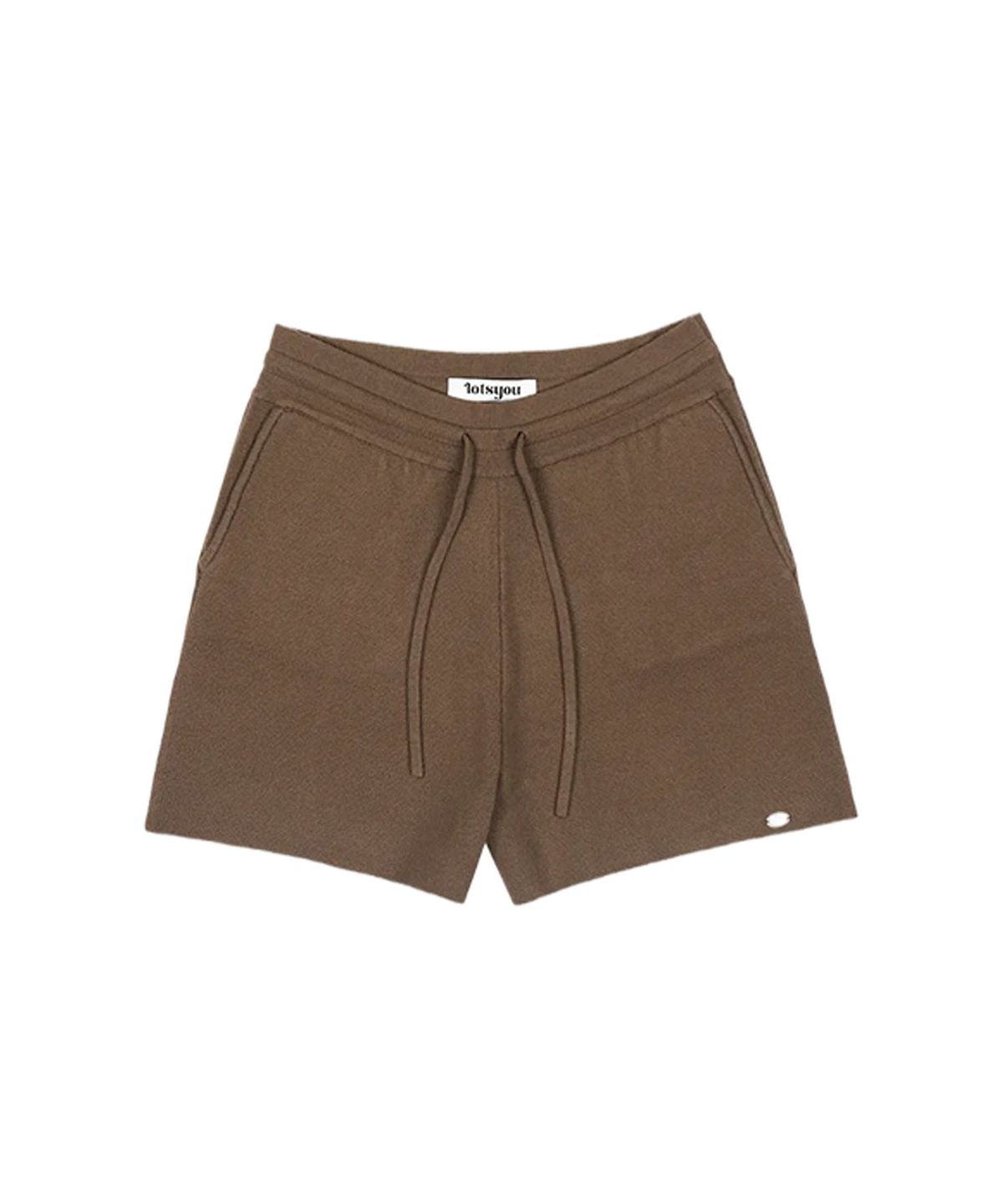 라츠유(LOTSYOU) lotsyou_Ava Knit Short Pants Brown