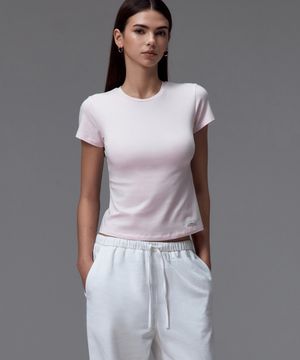 뉴베이직 피티드 숏 슬리브 티셔츠