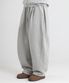 커브드 원턱 벌룬핏 스웨트 팬츠 [그레이]