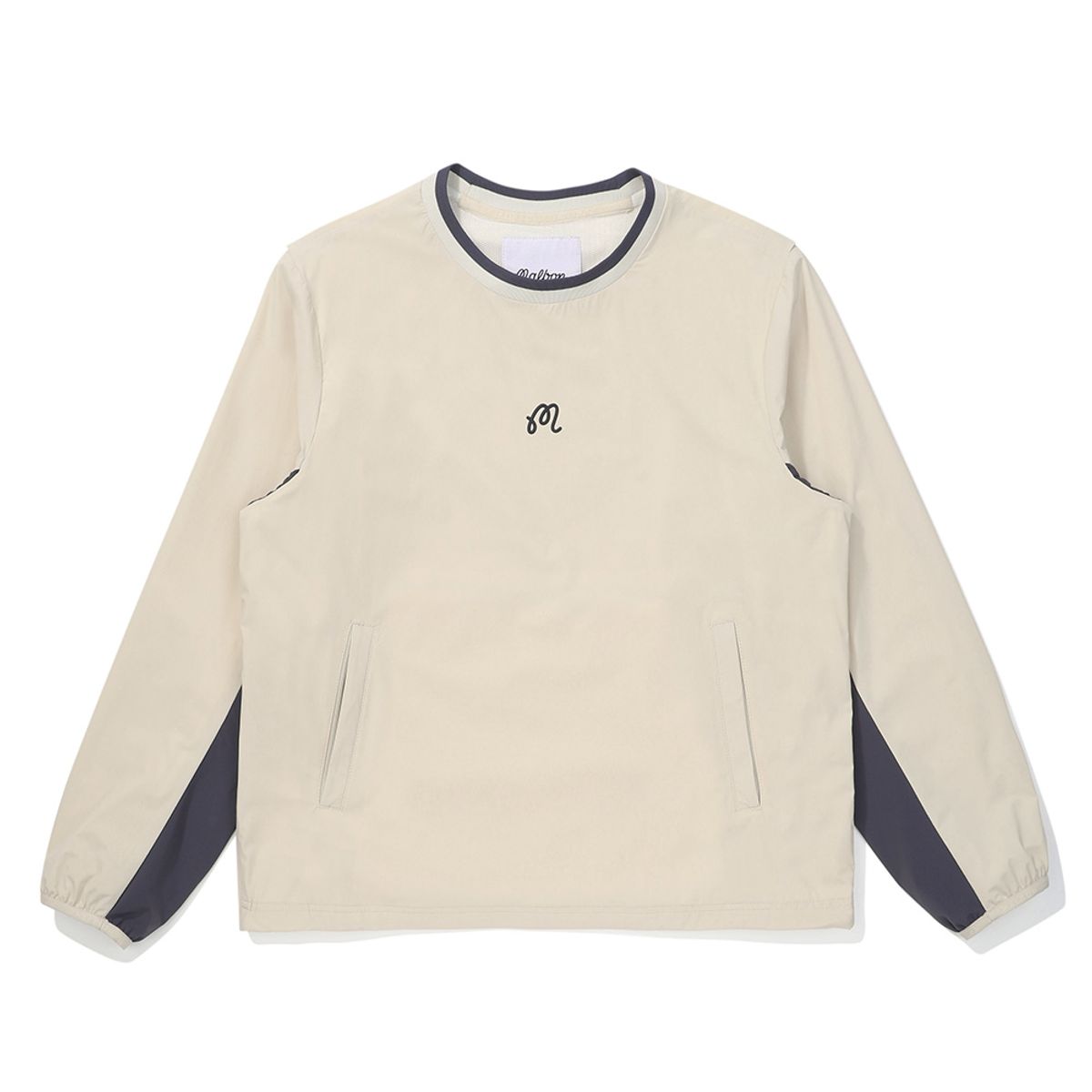 말본 골프(MALBON GOLF) 컬러 블록 긴팔 피스테 BEIGE