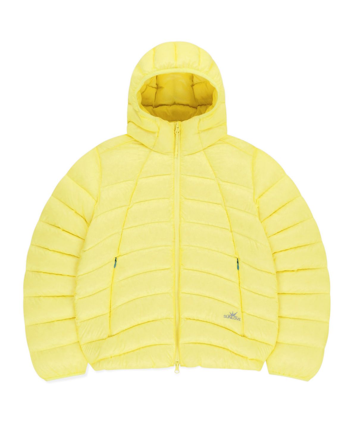 썬러브투어(SUNLOVETOUR) Hooded Fly Light Down Jacket Yellow