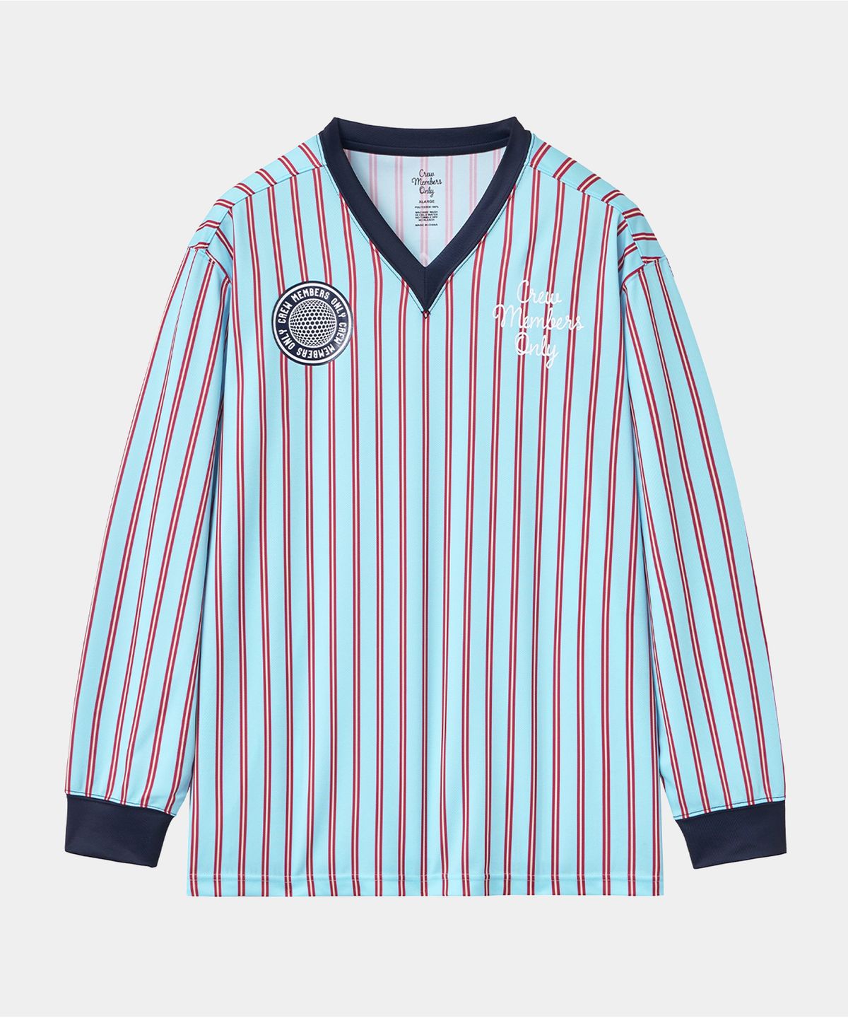 크루멤버스온리(CREW MEMBERS ONLY) KICK OFF JERSEY STRIPE BLUE RED