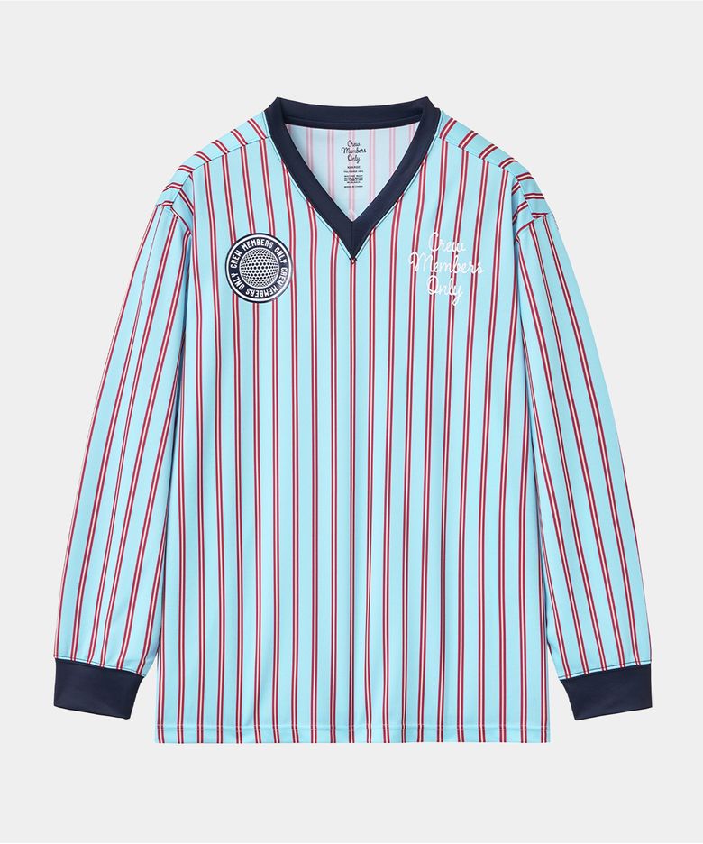 KICK OFF JERSEY STRIPE BLUE RED