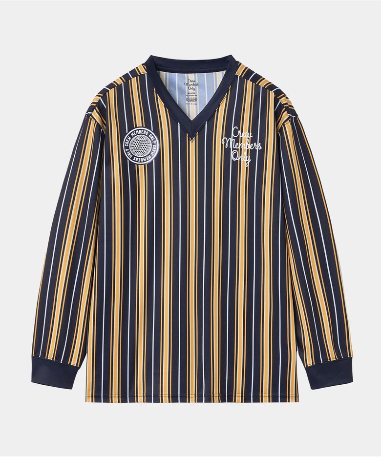 KICK OFF JERSEY STRIPE NAVY YELLOW