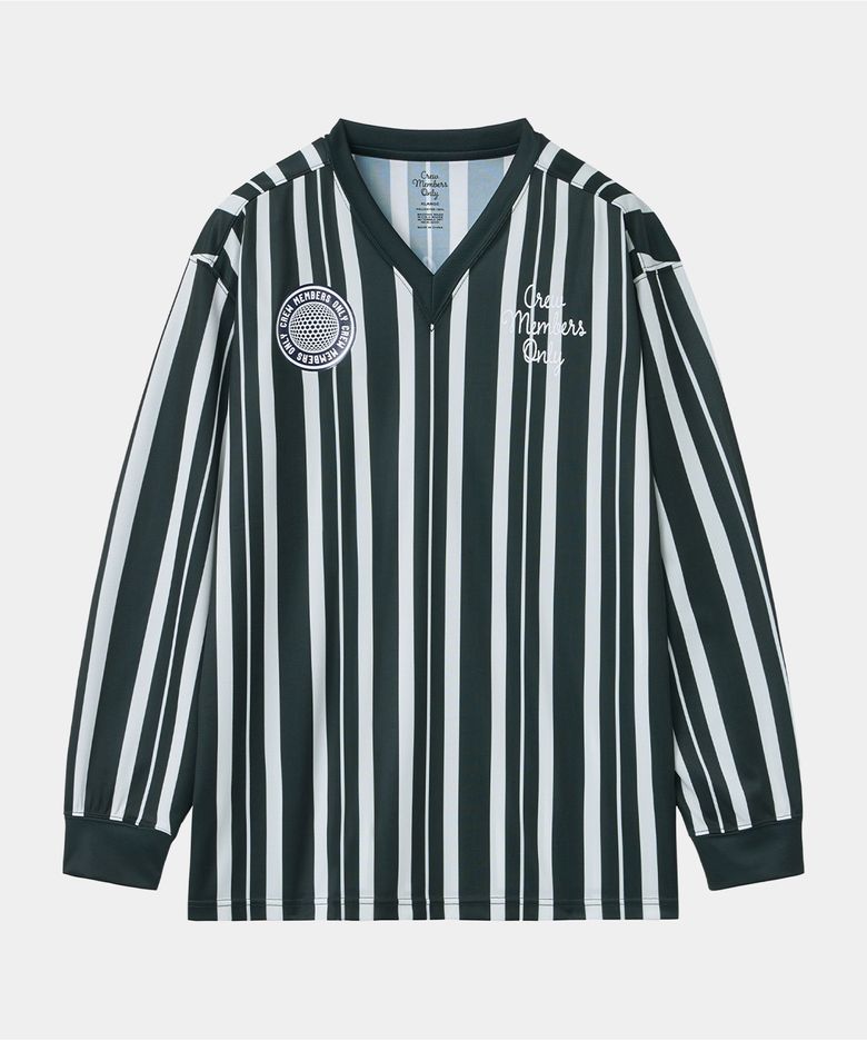 KICK OFF JERSEY STRIPE GREEN CREAM