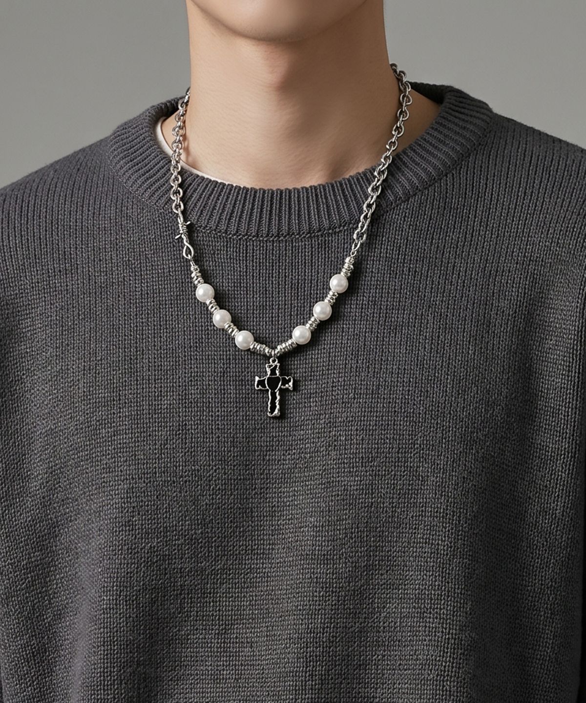 쥴리어스(JULIUS1) black T necklace JSB-540