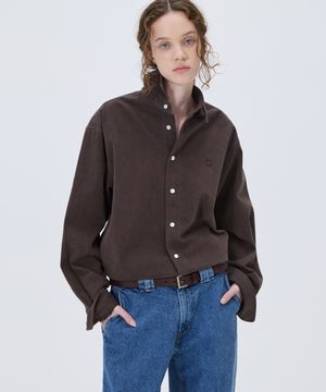 WASHED OXFORD SHIRT BROWN