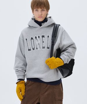 LONELY/LOVELY FLUFF CUT OFF HOODIE GRAY