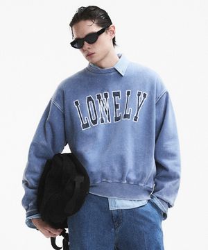 LONELY/LOVELY WASHED SWEATSHIRT BLUE