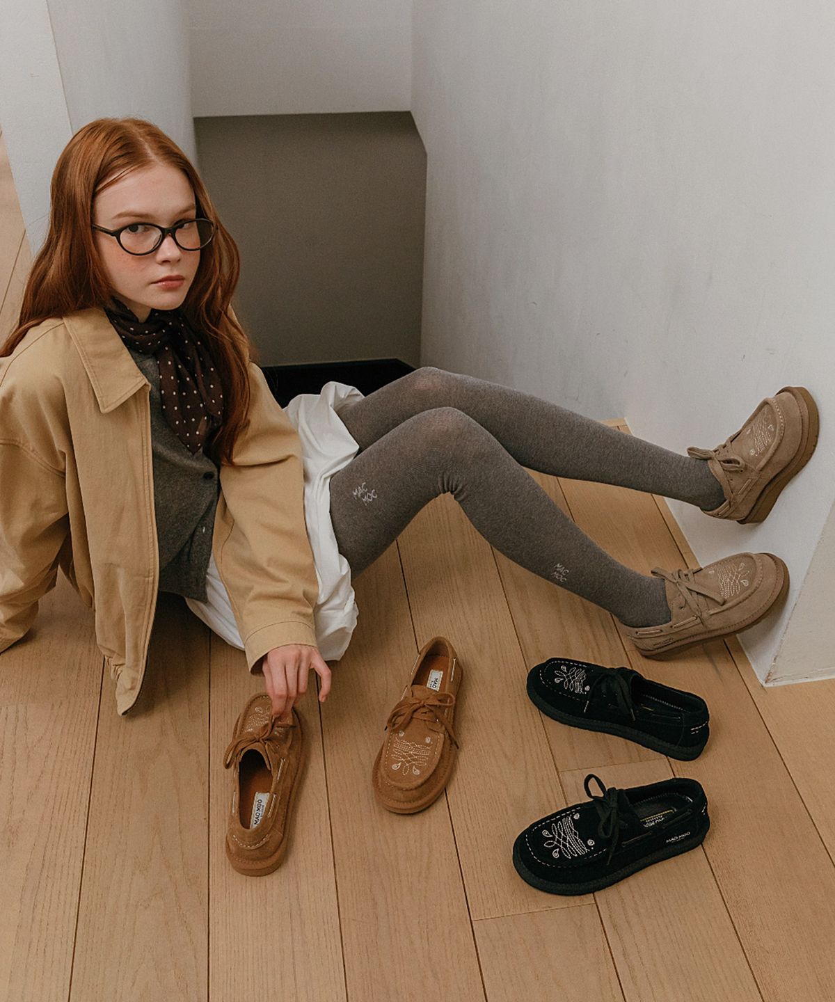 마크모크(MAC MOC) Moca 모카 천연소가죽 스티치 모카신 로퍼_3color