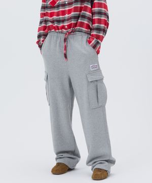 SWEAT UTILITY CARGO PANTS GRAY
