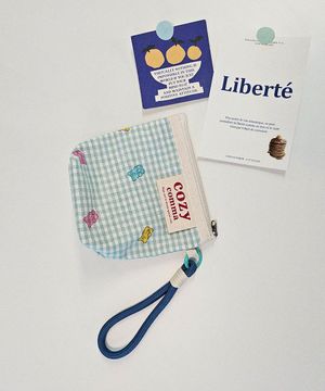 나만의 커스텀 손목 스트랩파우치_체크 젤리베어 B.그린