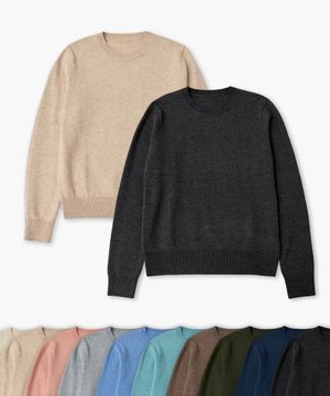 [2-PACK] 남녀공용 말랑니트 라운드넥 [10color]_ZZ4SW070