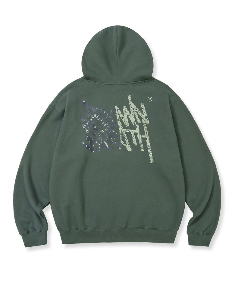 PAISLEY TAG HOODIE - CHARCOAL